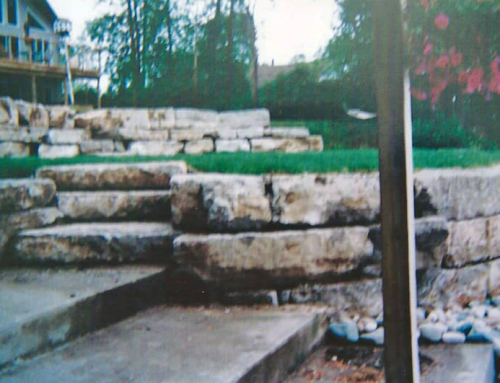 Natural stone steps